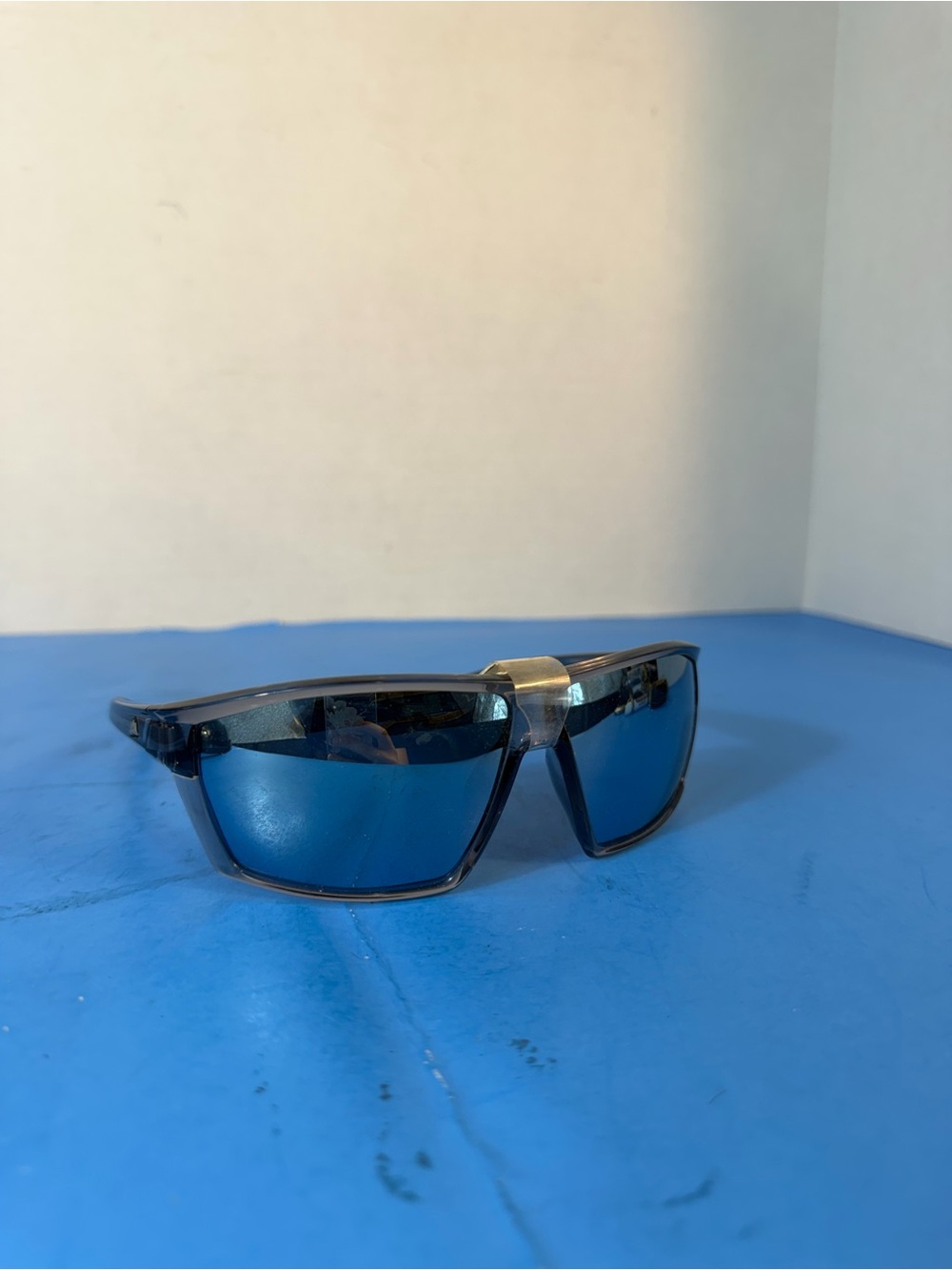 Ozark Trail Men's Blue Mirror Lensed Sunglasses with Smoke Frame